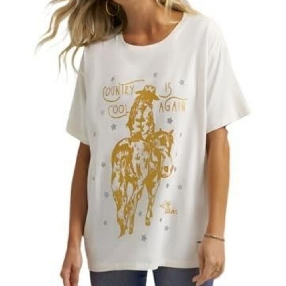 Wrangler Lainey Wilson Women's Oversized Country Is Cool Again Graphic T-Shirt 1